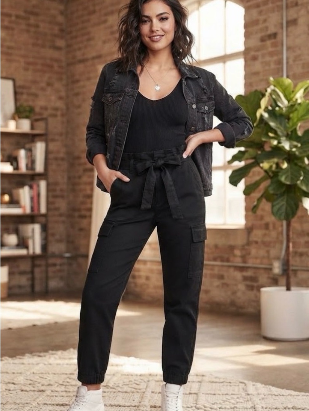 NWT Cargo black pants